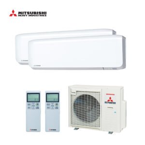 Mitsubishi duo-split airco SCM71ZS-W wandunits 2x SRK35ZS-WF