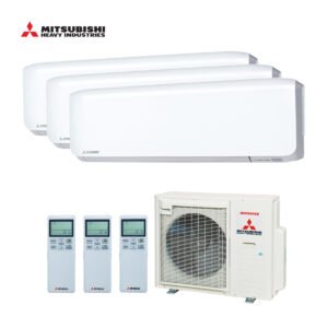 Mitubishi multi-split arirco buitendeel SCM80ZS-W met 3x binenunits SRK-ZS-WF