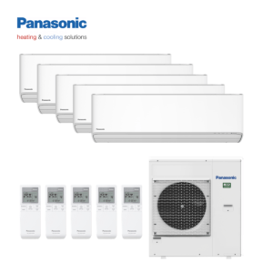 Panasonic multi-split airco CU-5Z90TBE wandunits Etherea 5x CS-Z20ZKEW