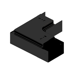 Qventi Platte Bocht 90° Aluminium Antraciet (RAL7016)