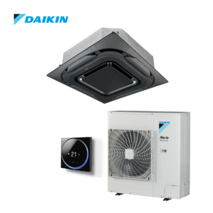 Daikin Roundflow cassette airco FCAG100B + AZAS100MY 10,0kW | designpaneel zwart
