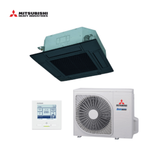 Mitsubishi cassette airco FDT40VH + SRC40ZSX-W 4,0kW zwart | groot model (90x90)