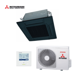 Mitsubishi cassette airco FDTC25VH + SRC25ZS-W 2,5kW zwart | klein model (60x60)