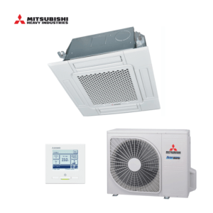 Mitsubishi cassette airco FDTC40VH + SRC40ZSX-W 4,0kW | klein model (60x60)