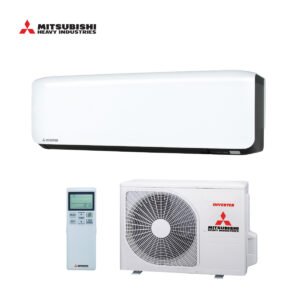 Mitsubishi wandmodel airco SRK25ZS-WFB + SRC25ZS-W 2,5kW zwart-wit