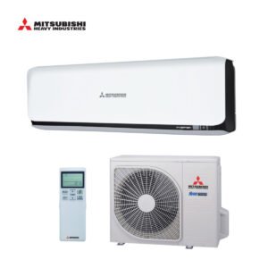 Mitsubishi wandmodel airco SRK20ZSX-WB + SRC20ZSX-W 2,0kW zwart-wit